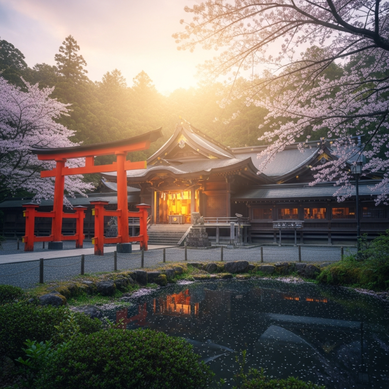 Illustration of 新潟のパワースポットで仕事運アップ